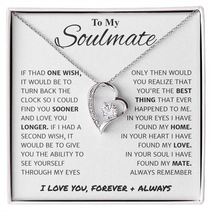 To my soulmate necklace, Love Necklace For Her, Gifts For Wife From Husband