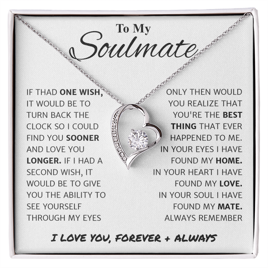 To my soulmate necklace, Love Necklace For Her, Gifts For Wife From Husband