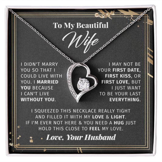 To My Wife Gift from Husband - Necklace Gifts for Wife on Anniversary