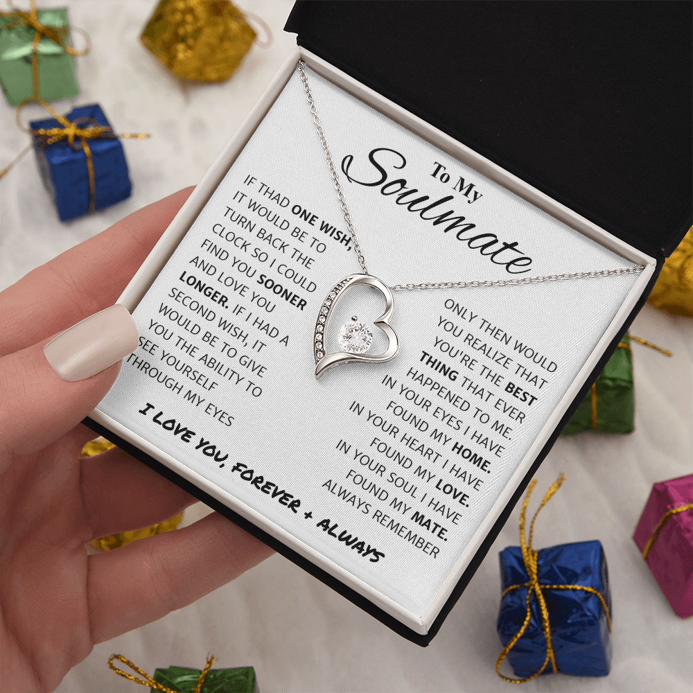 To my soulmate necklace, Love Necklace For Her, Gifts For Wife From Husband