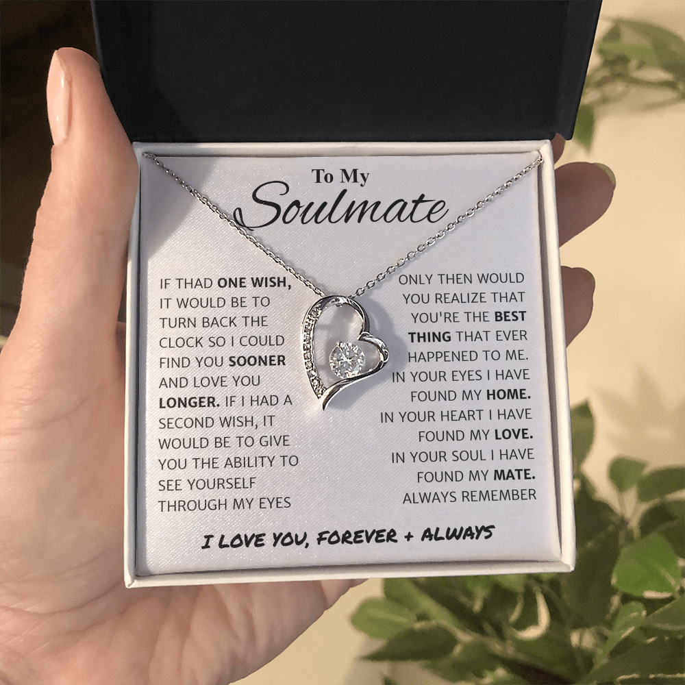 To my soulmate necklace, Love Necklace For Her, Gifts For Wife From Husband