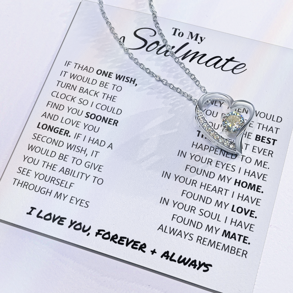 To my soulmate necklace, Love Necklace For Her, Gifts For Wife From Husband