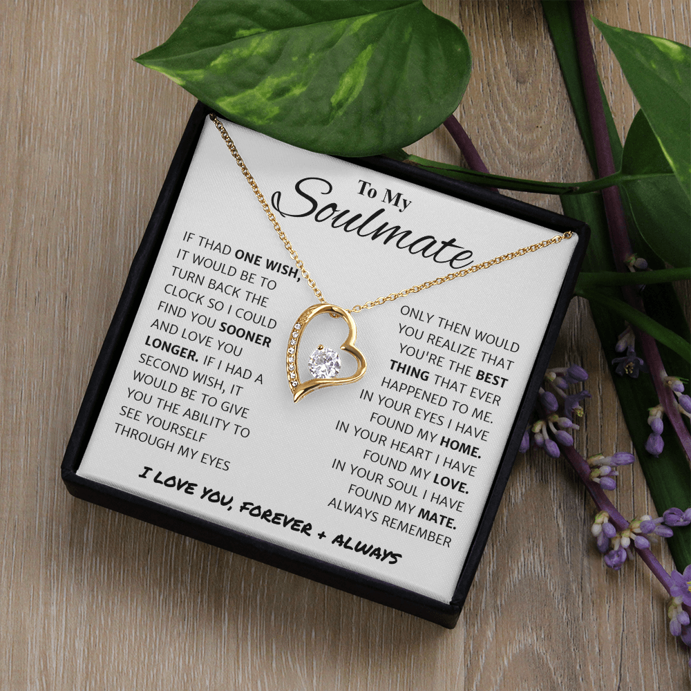 To my soulmate necklace, Love Necklace For Her, Gifts For Wife From Husband