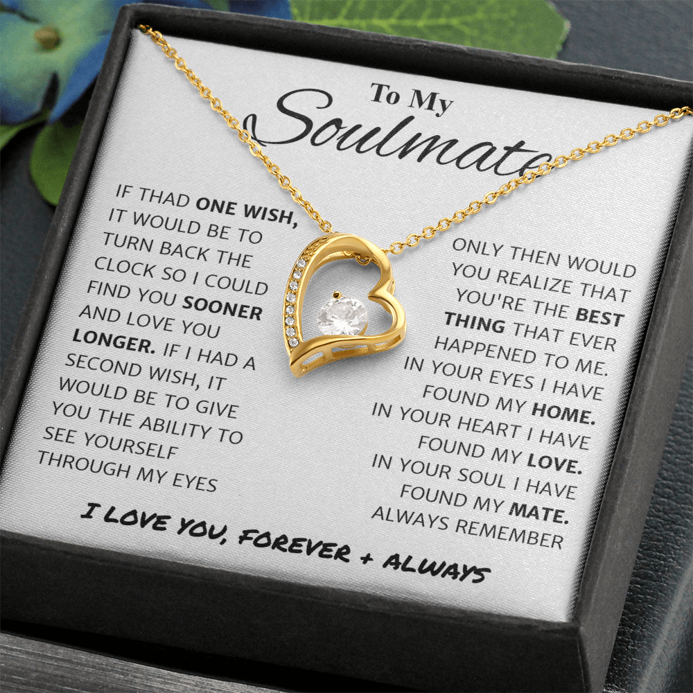 To my soulmate necklace, Love Necklace For Her, Gifts For Wife From Husband