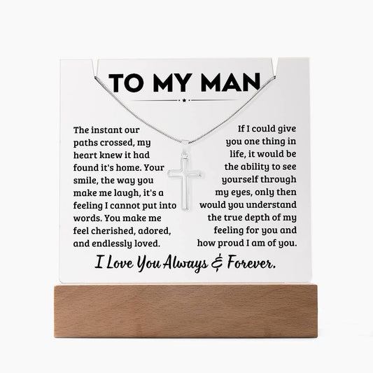 To My Man - Keepsake Acrylic Necklace Bundle - A105