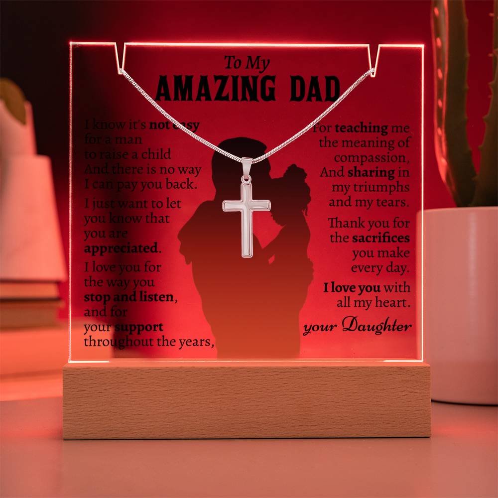 Gift For Dad From Daughter - Keepsake Acrylic Necklace Bundle - A125