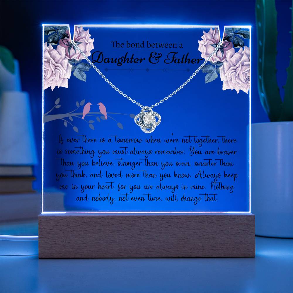 Daughter Gift From Dad - Keepsake Acrylic Necklace Bundle