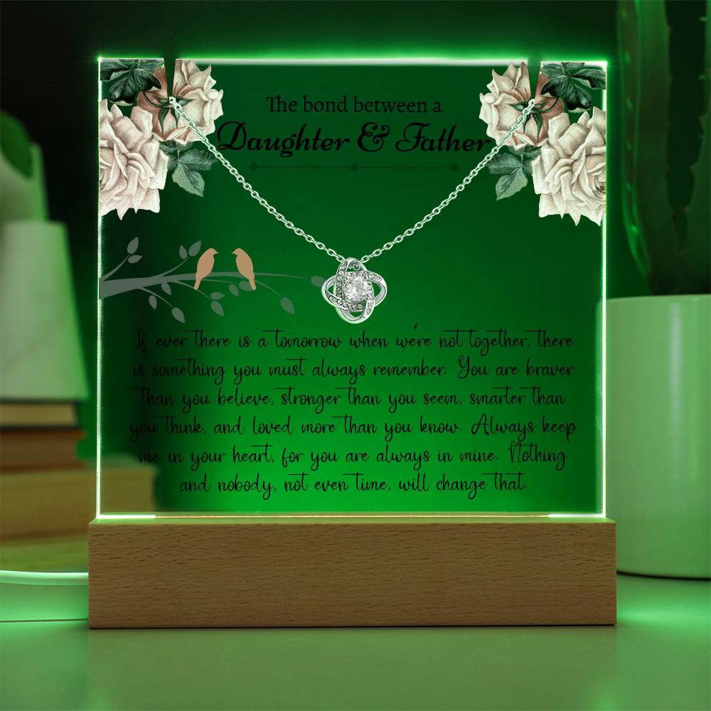 Daughter Gift From Dad - Keepsake Acrylic Necklace Bundle