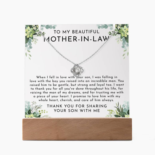 Bride To Mother Of Groom Gift - Keepsake Acrylic Necklace Bundle - A84