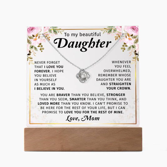 Daughter Gift From Mom- Keepsake Acrylic Necklace Bundle - A66