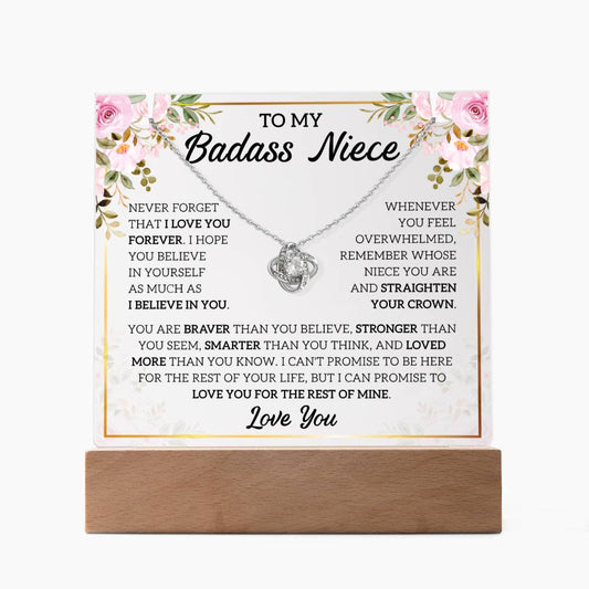 To My Badass Niece - Keepsake Acrylic Necklace Bundle - A115