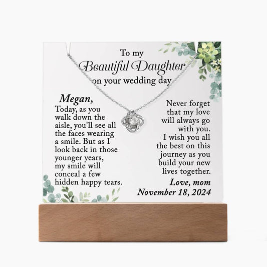 Daughter Wedding Gift - Keepsake Acrylic Necklace Bundle - A58