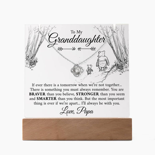 Granddaughter Gift From Grandpa- Keepsake Acrylic Necklace Bundle - A63