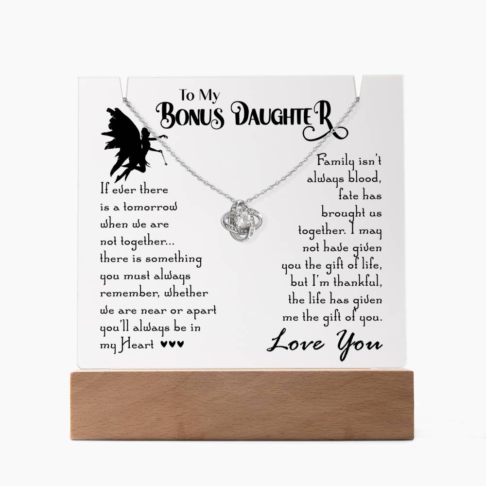 Gift for Bonus Daughter - Keepsake Acrylic Necklace Bundle - A117