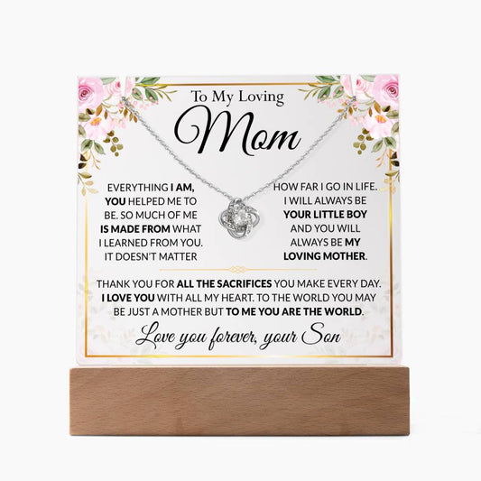 Gift For Mom From Son - Keepsake Acrylic Necklace Bundle - A98