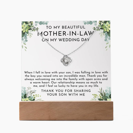 Bride To Mother Of Groom Gift - Keepsake Acrylic Necklace Bundle - A86