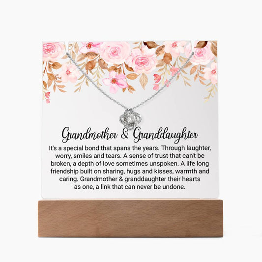 Granddaughter Gift From Grandmother - Keepsake Acrylic Necklace Bundle - A95