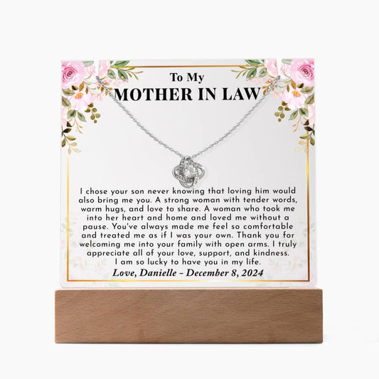 Mother In Law Gift From Bride - Keepsake Acrylic Necklace Bundle - A73