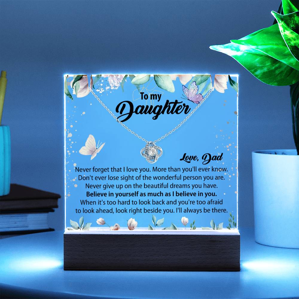 Gift for Daughter From Dad - Keepsake Acrylic Necklace Bundle - A100