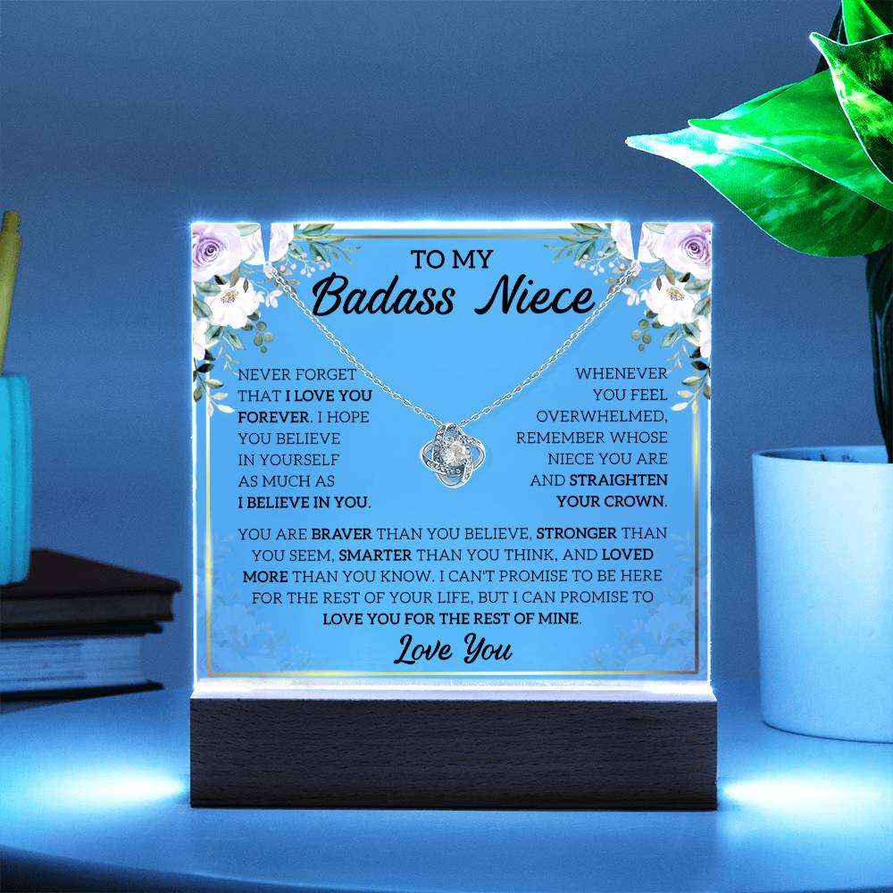 To My Badass Niece - Keepsake Acrylic Necklace Bundle - A115