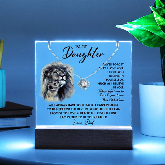 Daughter Gift From Dad - Keepsake Acrylic Necklace Bundle - A59