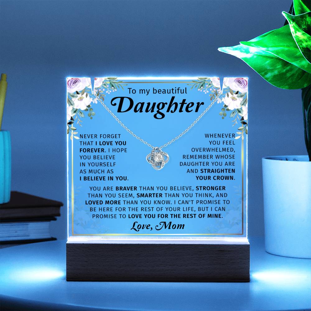 Daughter Gift From Mom- Keepsake Acrylic Necklace Bundle - A66