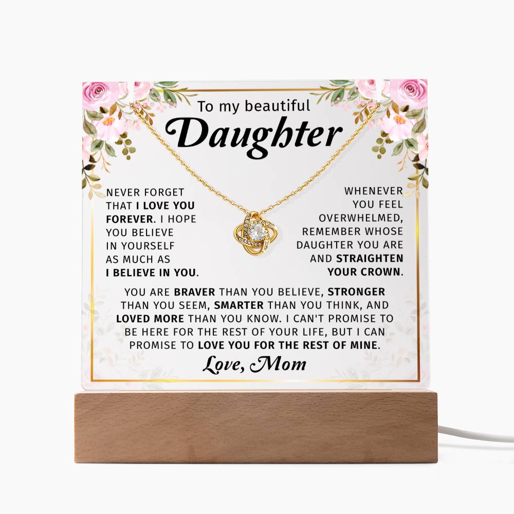 Daughter Gift From Mom- Keepsake Acrylic Necklace Bundle - A66