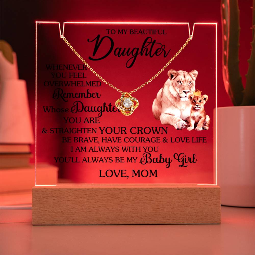 Daughter Gift From Mom - Keepsake Acrylic Necklace Bundle - A126