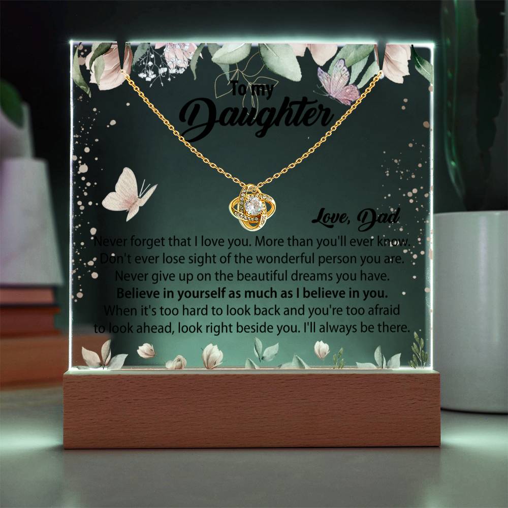 Gift for Daughter From Dad - Keepsake Acrylic Necklace Bundle - A100