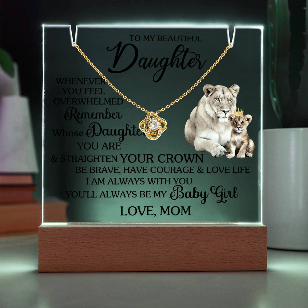 Daughter Gift From Mom - Keepsake Acrylic Necklace Bundle - A126