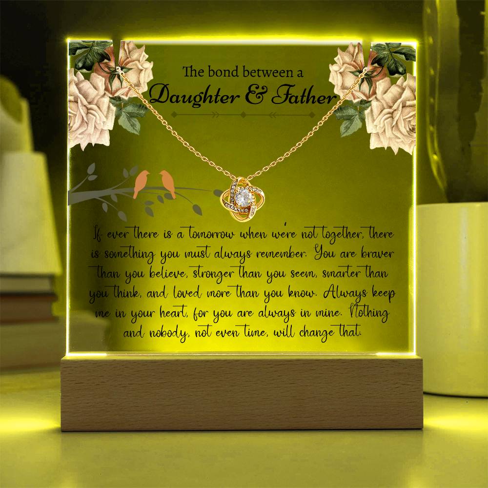 Daughter Gift From Dad - Keepsake Acrylic Necklace Bundle