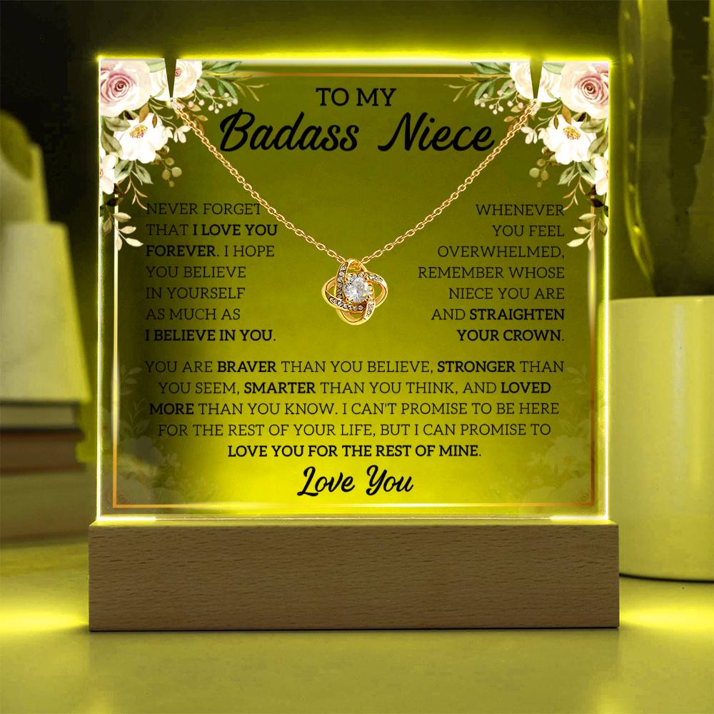 To My Badass Niece - Keepsake Acrylic Necklace Bundle - A115