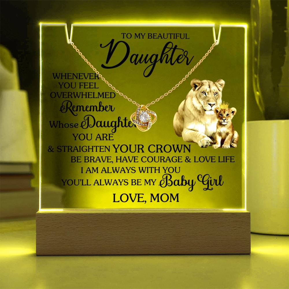 Daughter Gift From Mom - Keepsake Acrylic Necklace Bundle - A126