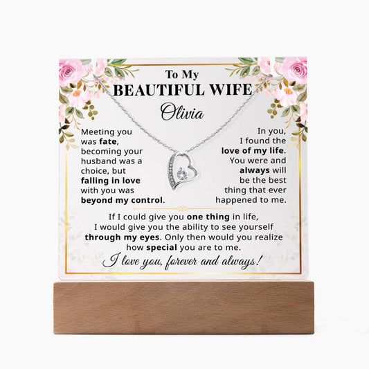 To My Beautiful Wife - Keepsake Acrylic Necklace Bundle - A69