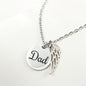 Dad Remembrance Necklace - Loss of father memorial Gifts