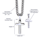To My Grandson Personalized Cross with Cuban Link Chain - Gift From Grandma,