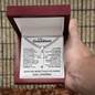 To My Grandson Personalized Cross with Cuban Link Chain - Gift From Grandma,