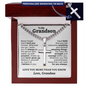 To My Grandson Personalized Cross with Cuban Link Chain - Gift From Grandma,