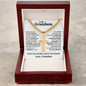 To My Grandson Personalized Cross with Cuban Link Chain - Gift From Grandma,