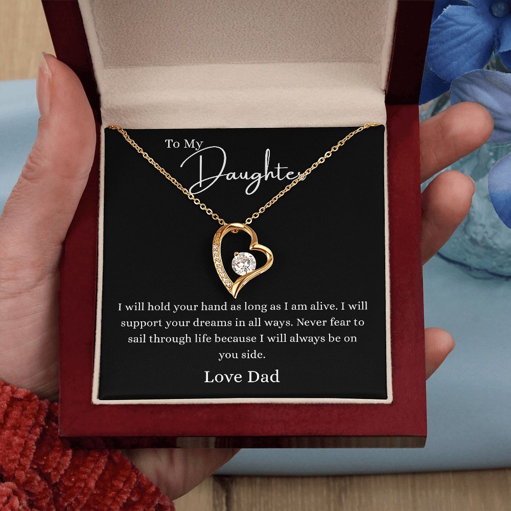 To My Daughter Gifts From Dad - Daughter Necklace Gift For Christmas, Thanksgiving, Birthday, Graduation, Wedding