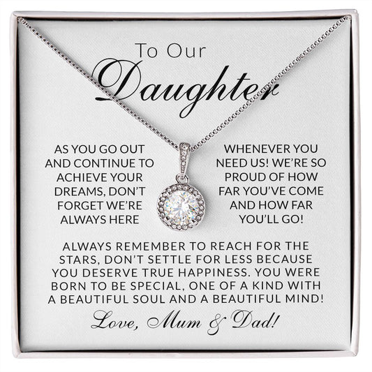 To My Daughter Gifts From Dad - Daughter Necklace Gift For Christmas, Thanksgiving, Birthday, Graduation, Wedding