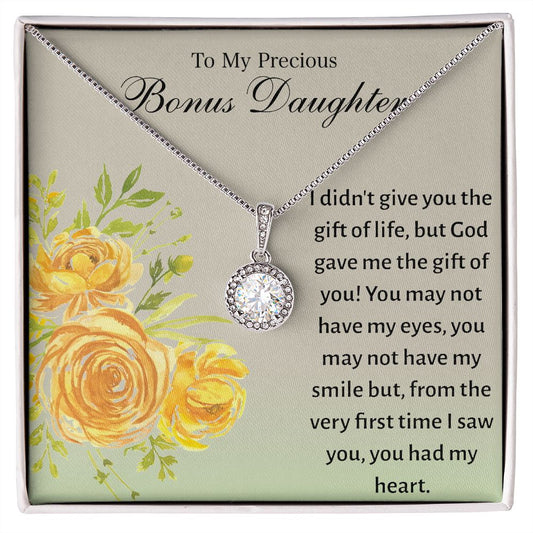 Gifts For Step Daughter - To My Bonus Daughter Necklace From Stepdad Or Stepmom