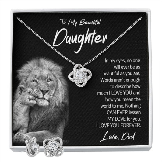 To My Daughter Gifts From Dad - Daughter Jewelry For Christmas, Thanksgiving, Birthday, Graduation, Wedding