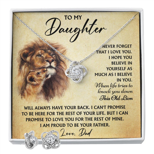 To My Daughter Gifts From Dad - Daughter Jewelry For Christmas, Thanksgiving, Birthday, Graduation, Wedding