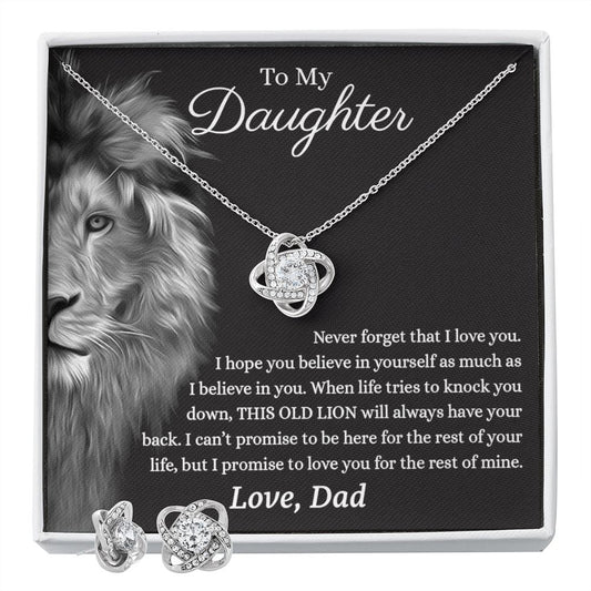 To My Daughter Gifts From Dad - Daughter Jewelry For Christmas, Thanksgiving, Birthday, Graduation, Wedding