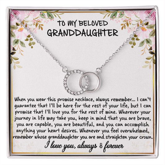 To My Granddaughter Necklace - Gifts For Granddaughter On Birthday, Graduation, Wedding, Christmas