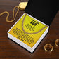 To My Son Cuban Link Chain From Mom and Dad - Birthday Gift, Graduation, Christmas Gifts For Son