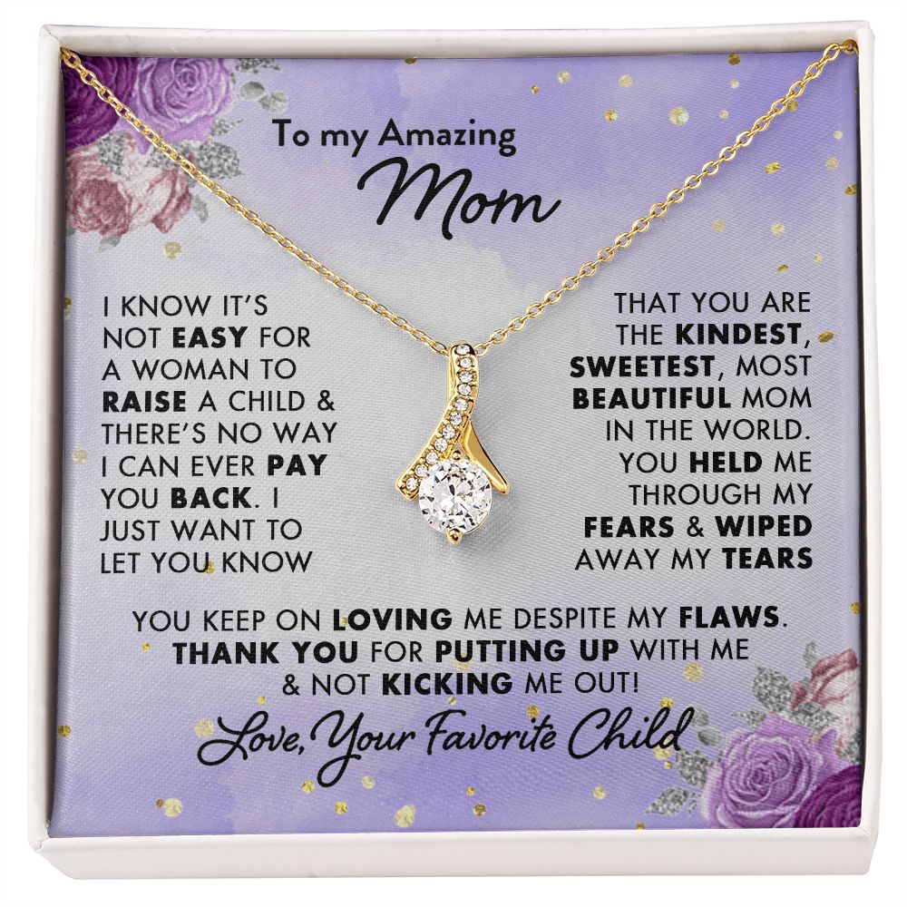 To My Mom Necklace - Gifts For Mom From Son And Daughter