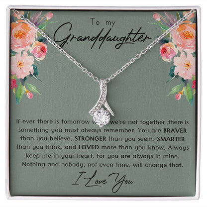 To My Granddaughter Necklace - Gifts For Granddaughter On Birthday, Graduation, Wedding, Christmas