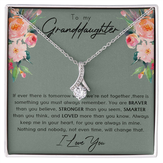 To My Granddaughter Necklace - Gifts For Granddaughter On Birthday, Graduation, Wedding, Christmas